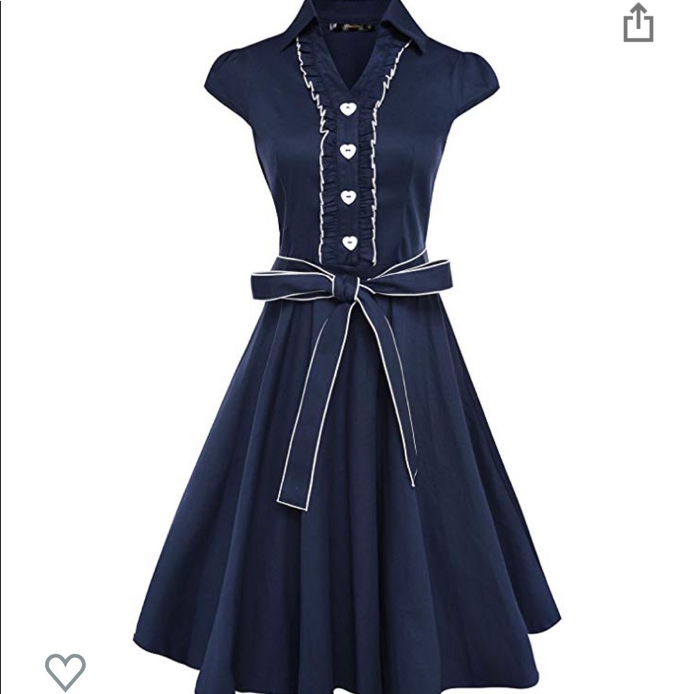 Audrey Hepburn style cap sleeve swing dress